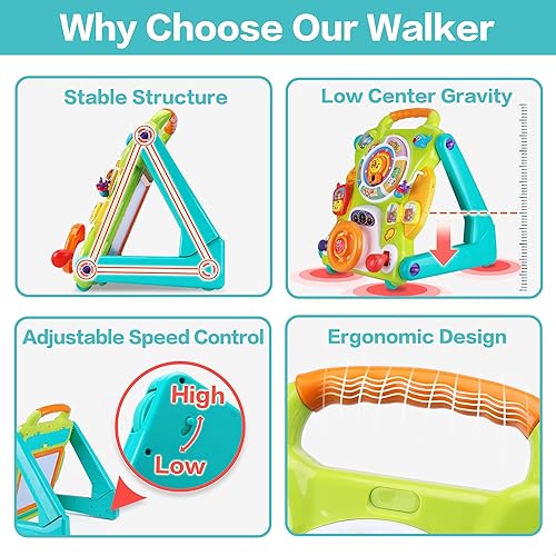 Miniatura 4 de iPlay, iLearn Juguete para bebé para ayudarle a levantarse y caminar, centro de actividades para niños, divertida mesa musical para niños pequeños,