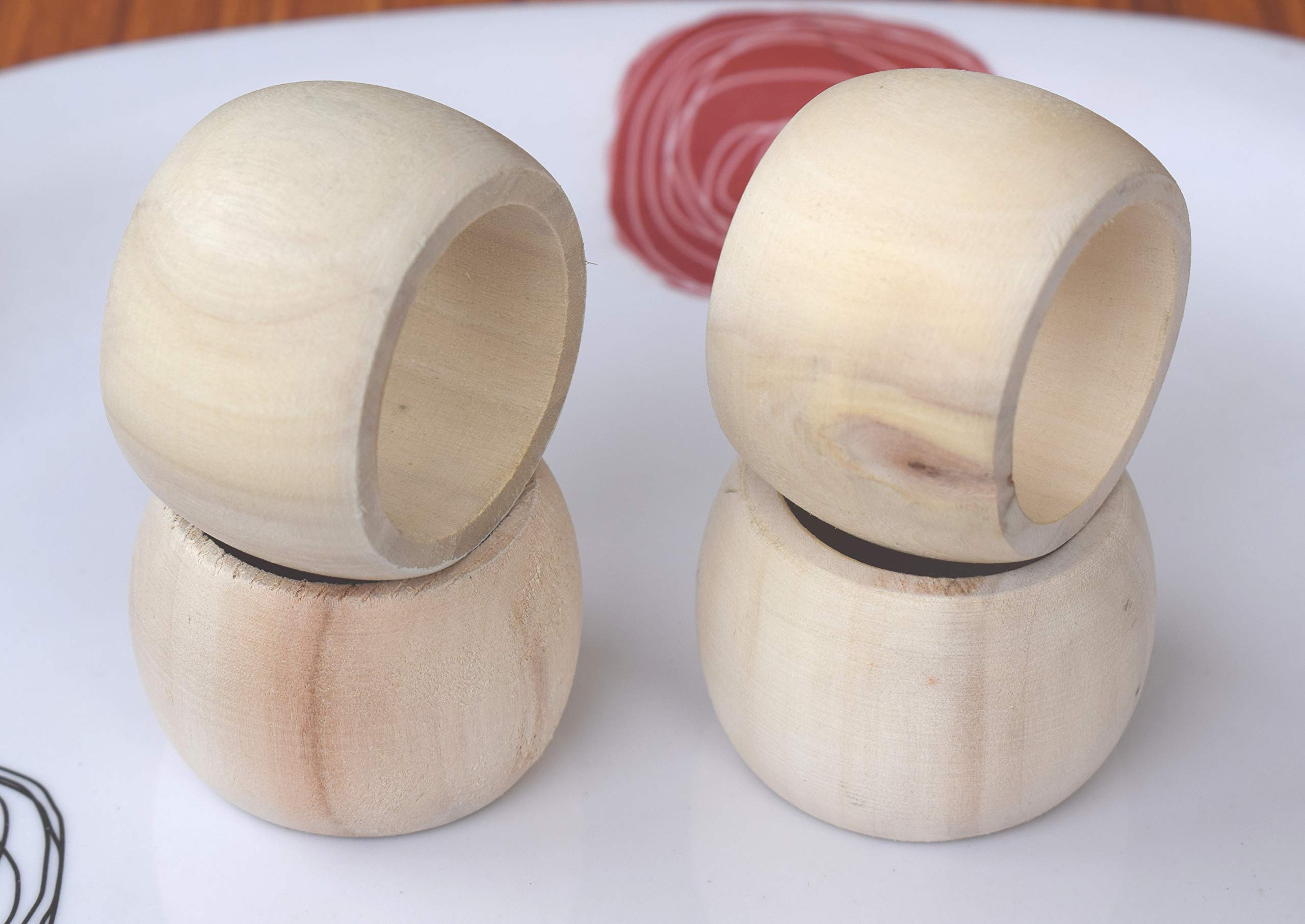 Ligero & Pro - Juego de 4 servilletas de madera de 3,8 cm