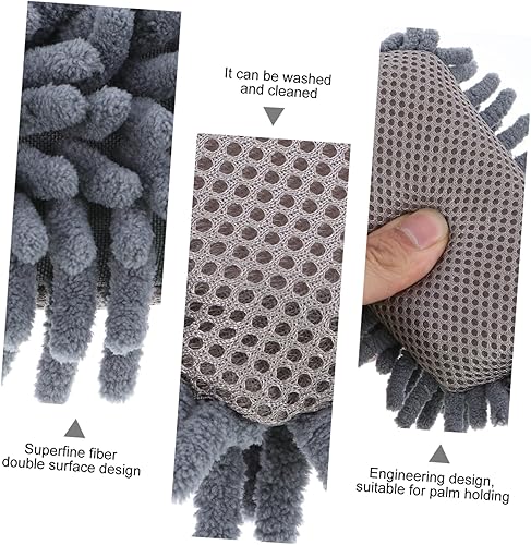 Miniatura 5 de Paquete de 2 esponjas de copo de nieve para pizarrón, esponja de limpieza suave gris para pizarras de borrado en seco