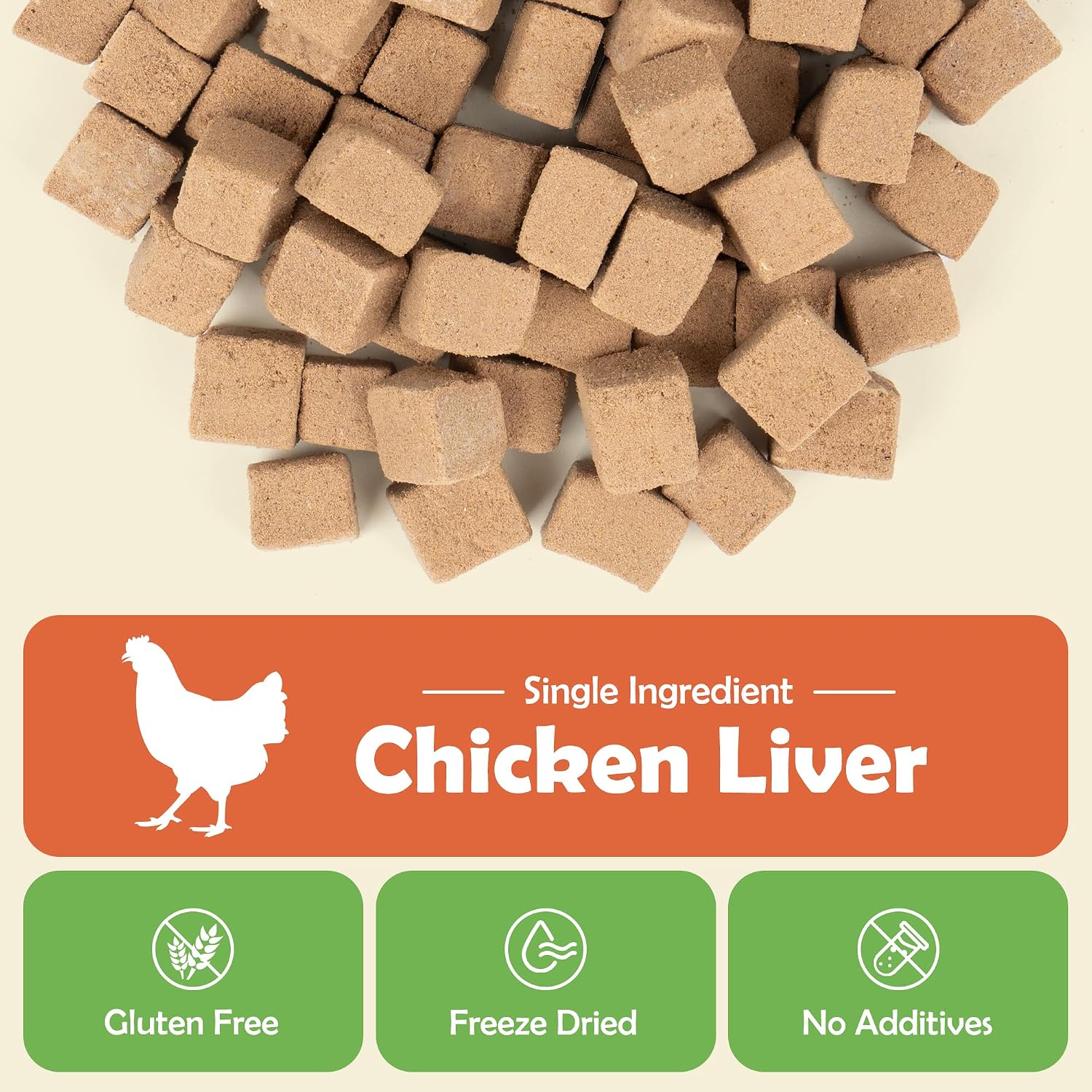 MON2SUN Freeze Dried Chicken Liver Cat and Dog Treats, Single Ingredient Natural and Healthy Dog Snacks, High Protein Training Treats & Food Topper, 10.6oz