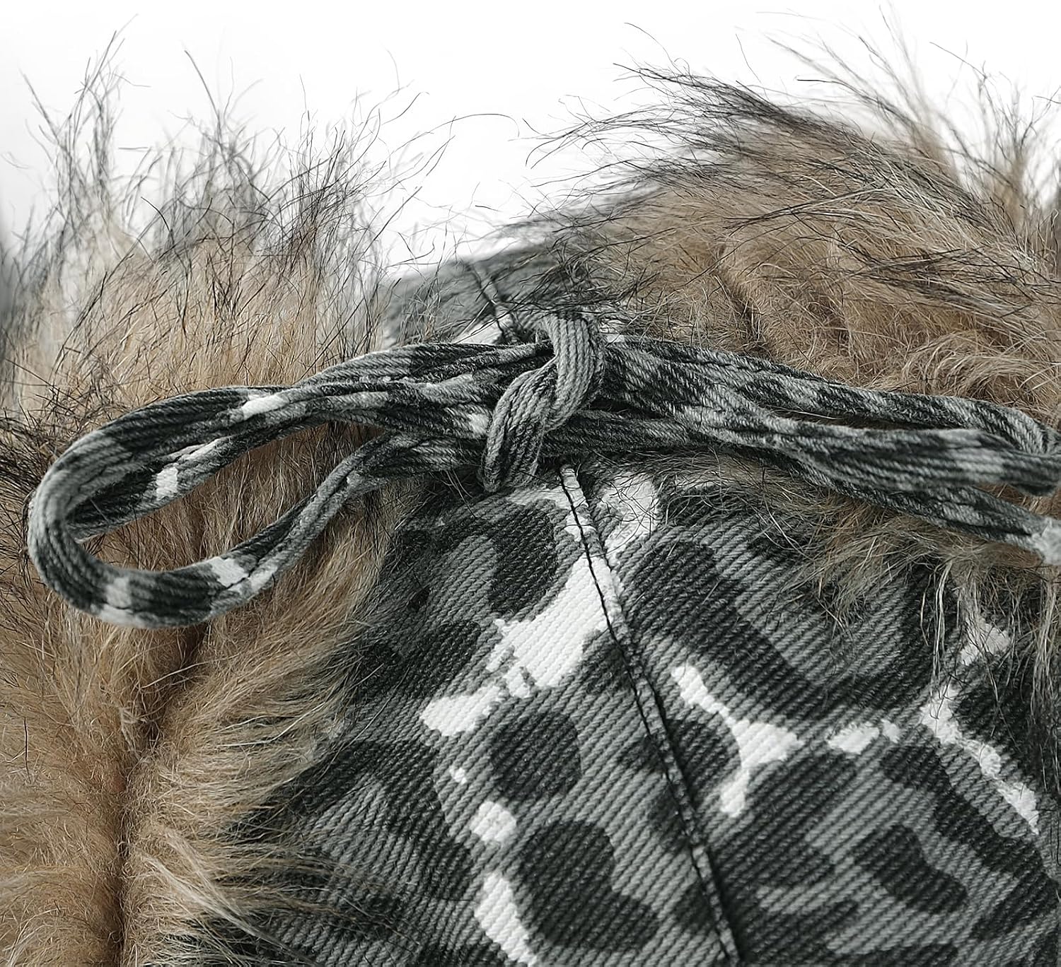 Winter Leopard Print Trapper Hat with Ear Flaps Plush Warm Lining Hunting Cap Outdoor Ski Snow Coldproof Hat