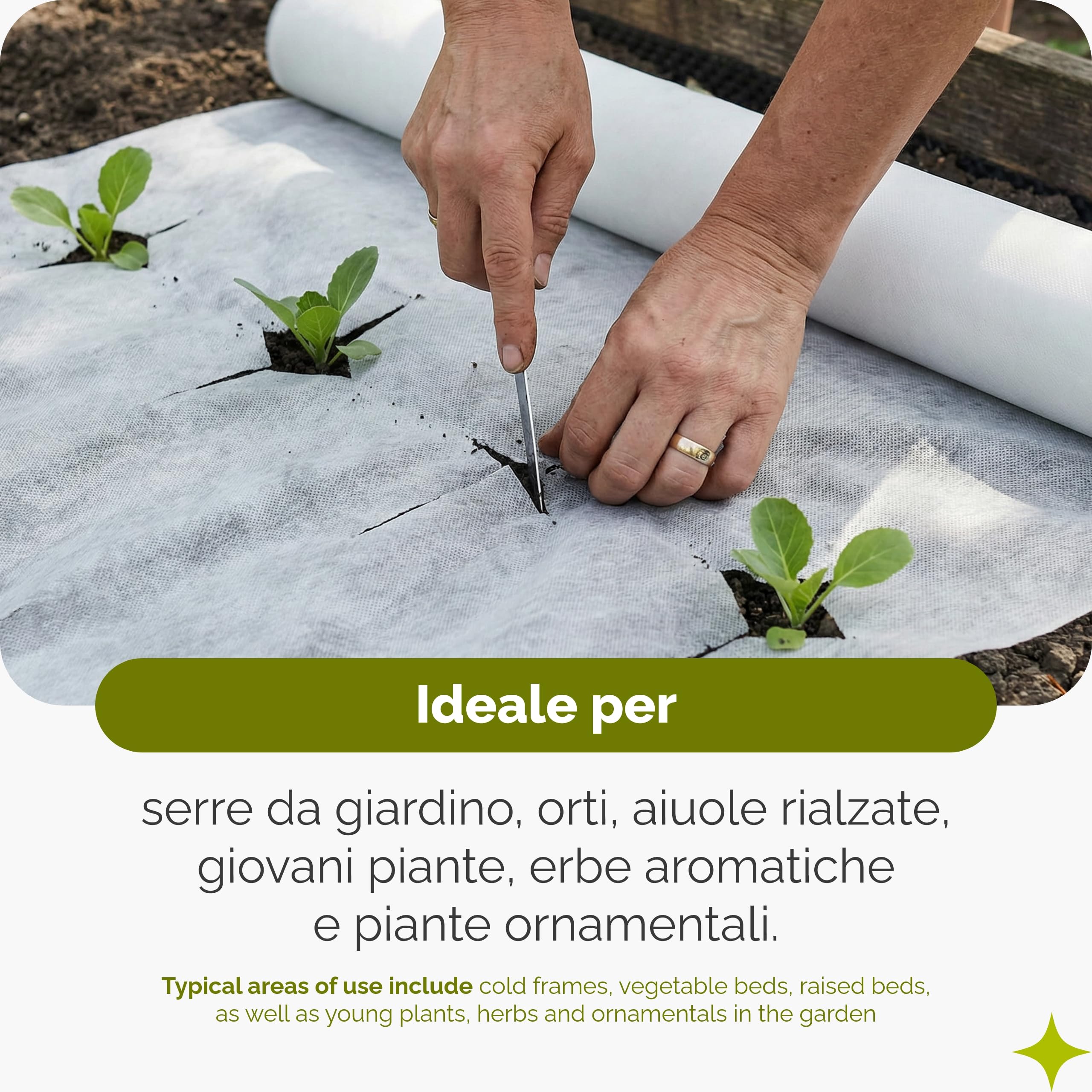 Garronda Tessuto Non Tessuto per Piante 17 g/m² 1,6 m x 250 m GD-0175 | Bianco Telo TNT traspirante e permeabile, leggero per coprire colture, semine, aiuole e piante giovani dal freddo