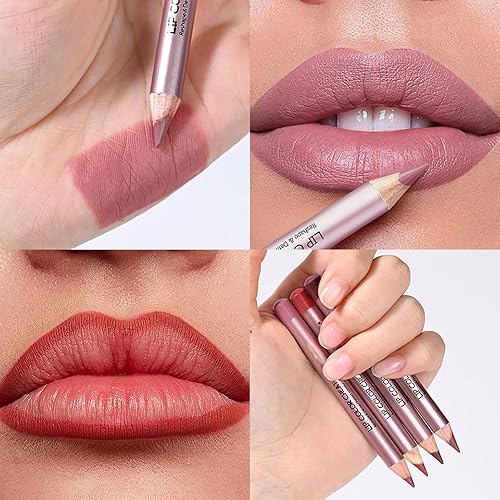 4 Pcs Lip Liner Pastes Matte Lip Lipstick Liner Pencil Set Lipstick Makeup Supplies For Women And Girl