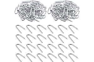 200Pcs 3/4" - 0.09"x0.79" Steel Wire Staples, U Shaped Nails for Fencing