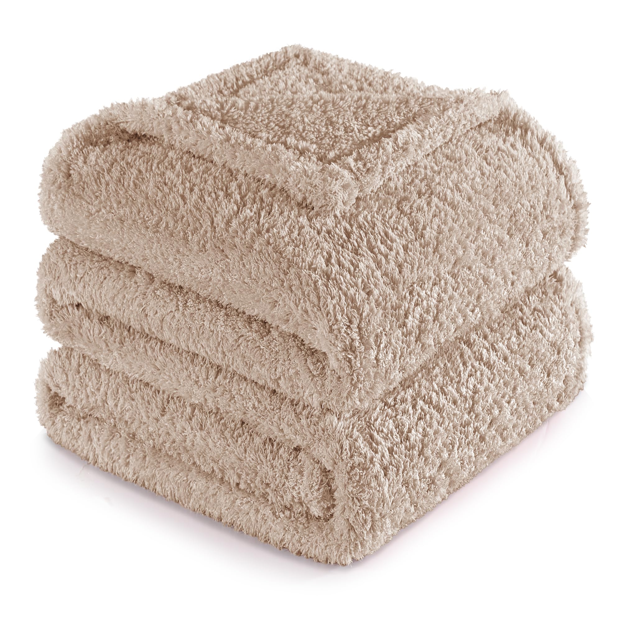 Exclusivo Mezcla Wool Blanket for Sofa, Soft, Light and Fluffy Blanket for Bed, Suitable for Any Season, 150 x 200 cm, Camel OEKO-TEX STANDARD 100