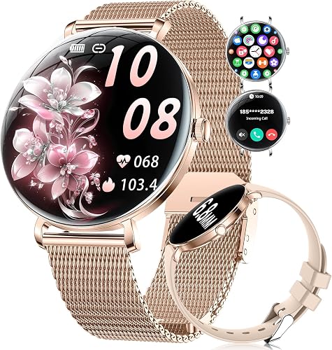 Montre Connectée Femme Léger avec Ultra-Mince 1.43'' Écra SUNKTA