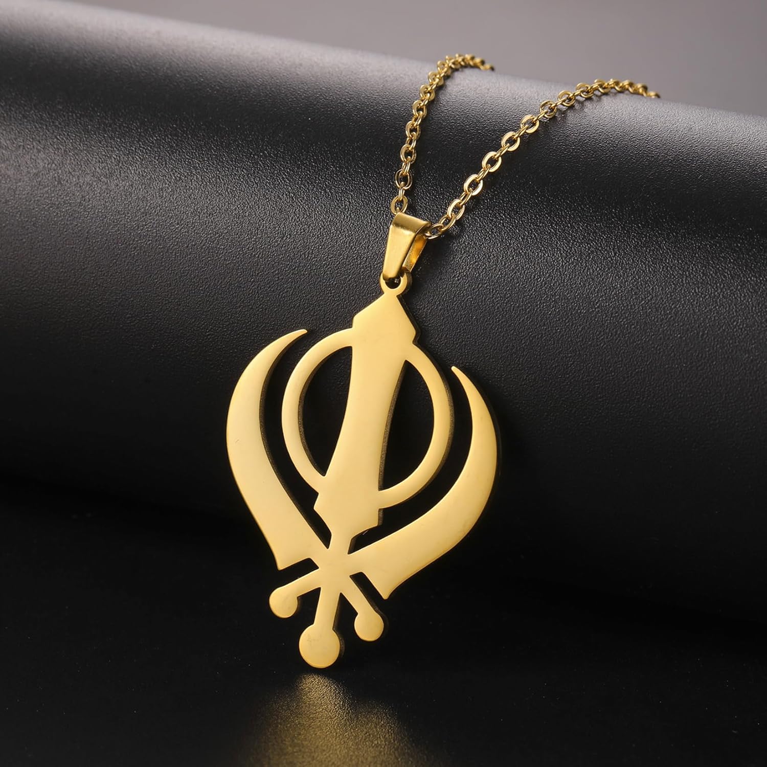 Khanda Sikh Sword Symbol Necklace Sikh Kara Disc Sikhism Pendant Religious Symbol Sikh Khanda Jewelry Punjabi Sword Protection Amulet Women Men - Image 4