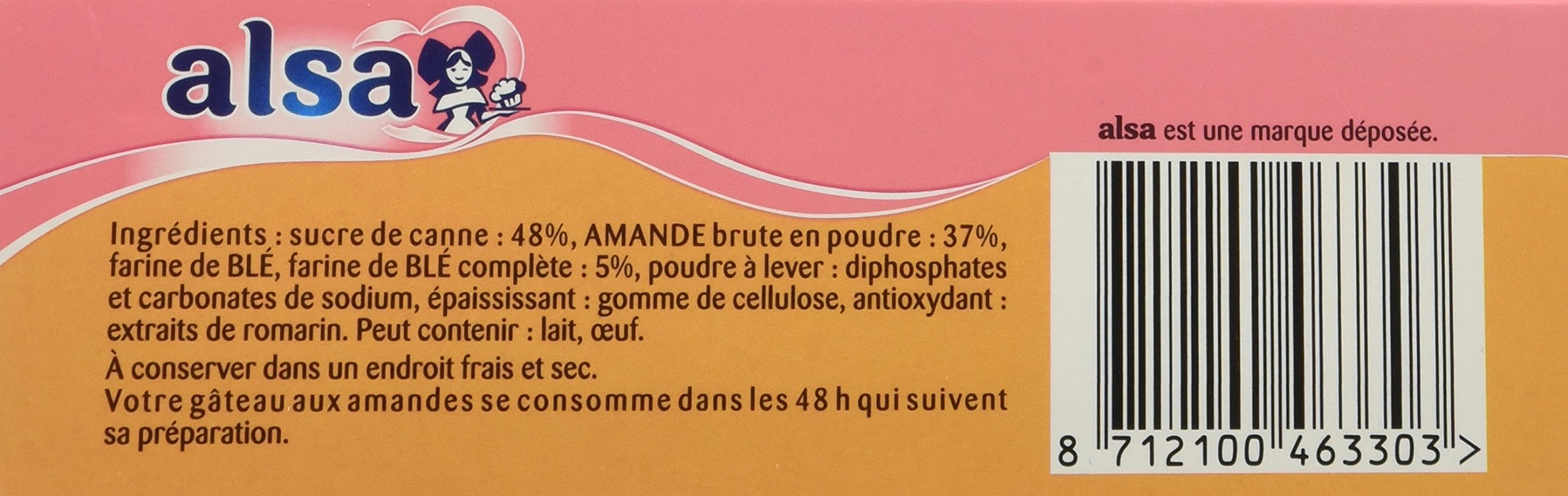 Alsa Préparation pour Gâteau Aux Amandes Saveur d'Antan 300g - Lot de 3
