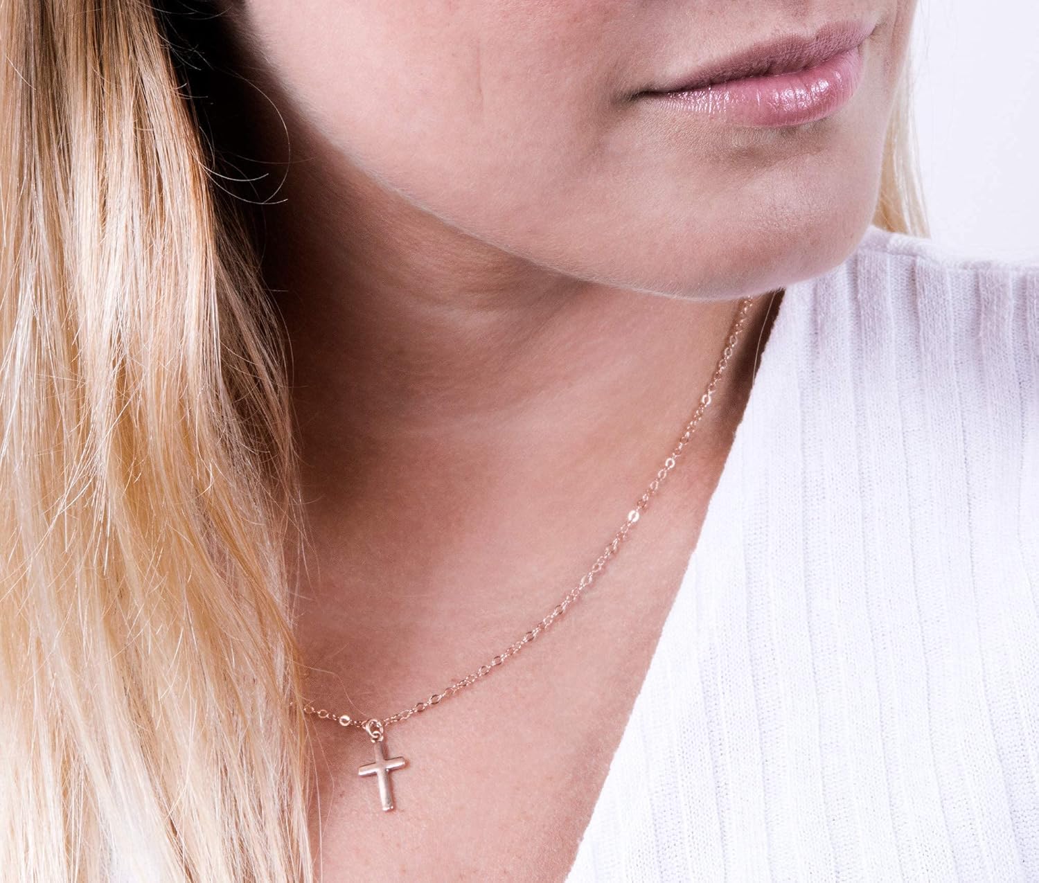 Cross Necklace for Women, Minimalist Cross Necklaces, Handmade Christian Jewelry, Religious Gift, SMALL Pendant