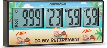 Retirement Timer up to 999 days, countdown and alarm by Cirbic Retirement