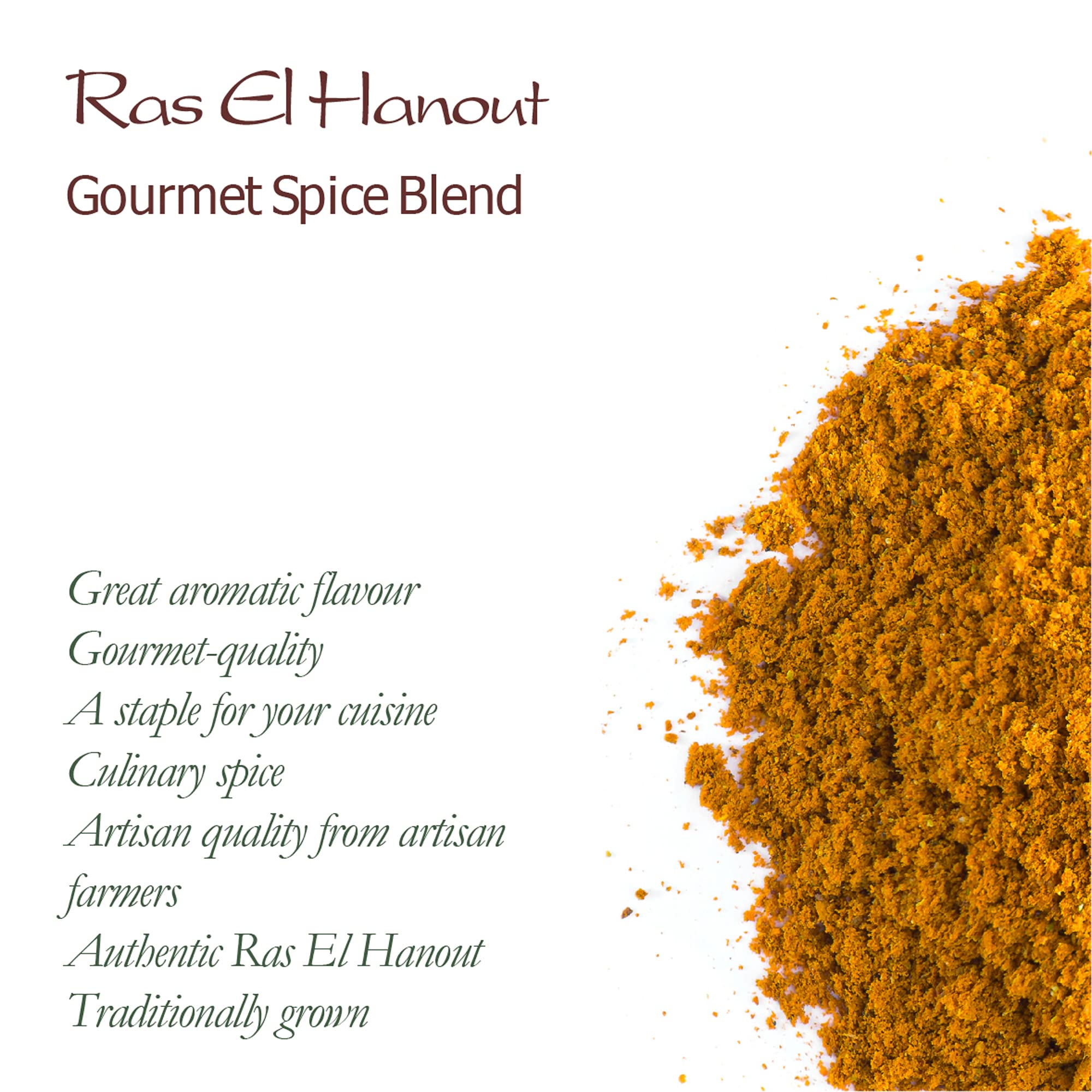 Ras El Hanout Especia Marroquí - Mezcla Condimentos Marroquíes Orgánicos Ras El Hanoit - Especia Tagine