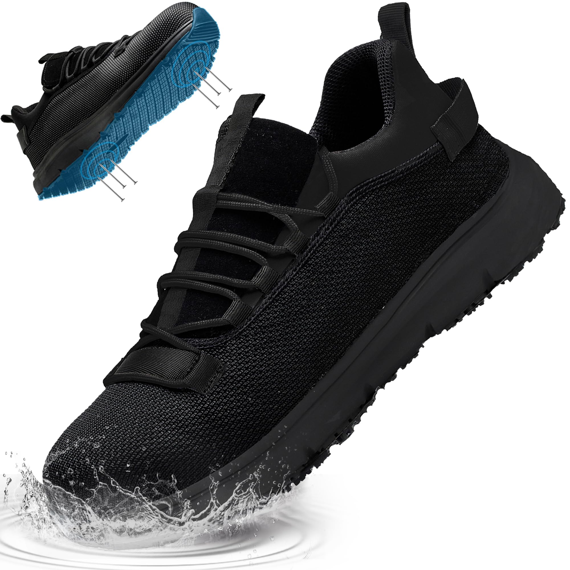 Ulogu Non Slip Steel Toe Work Shoes for Men Women Waterproof Lightweight Indestructible Safety Sneakers Roofing Construction Zapatos Trabajo Hombres Antideslizantes seguridad Acero