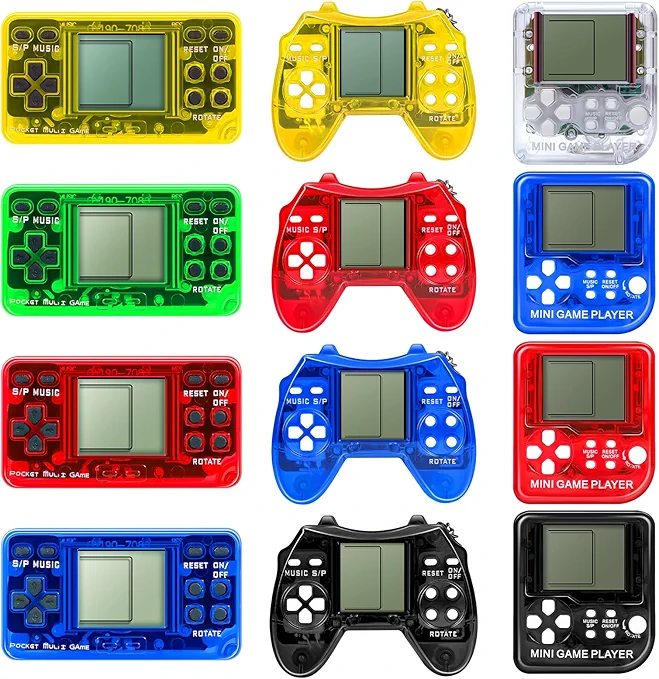 SSRMX 12Pcs Video Game Party Favors for Kids, Arcade Video Game Keychain Video Game Party Supplies