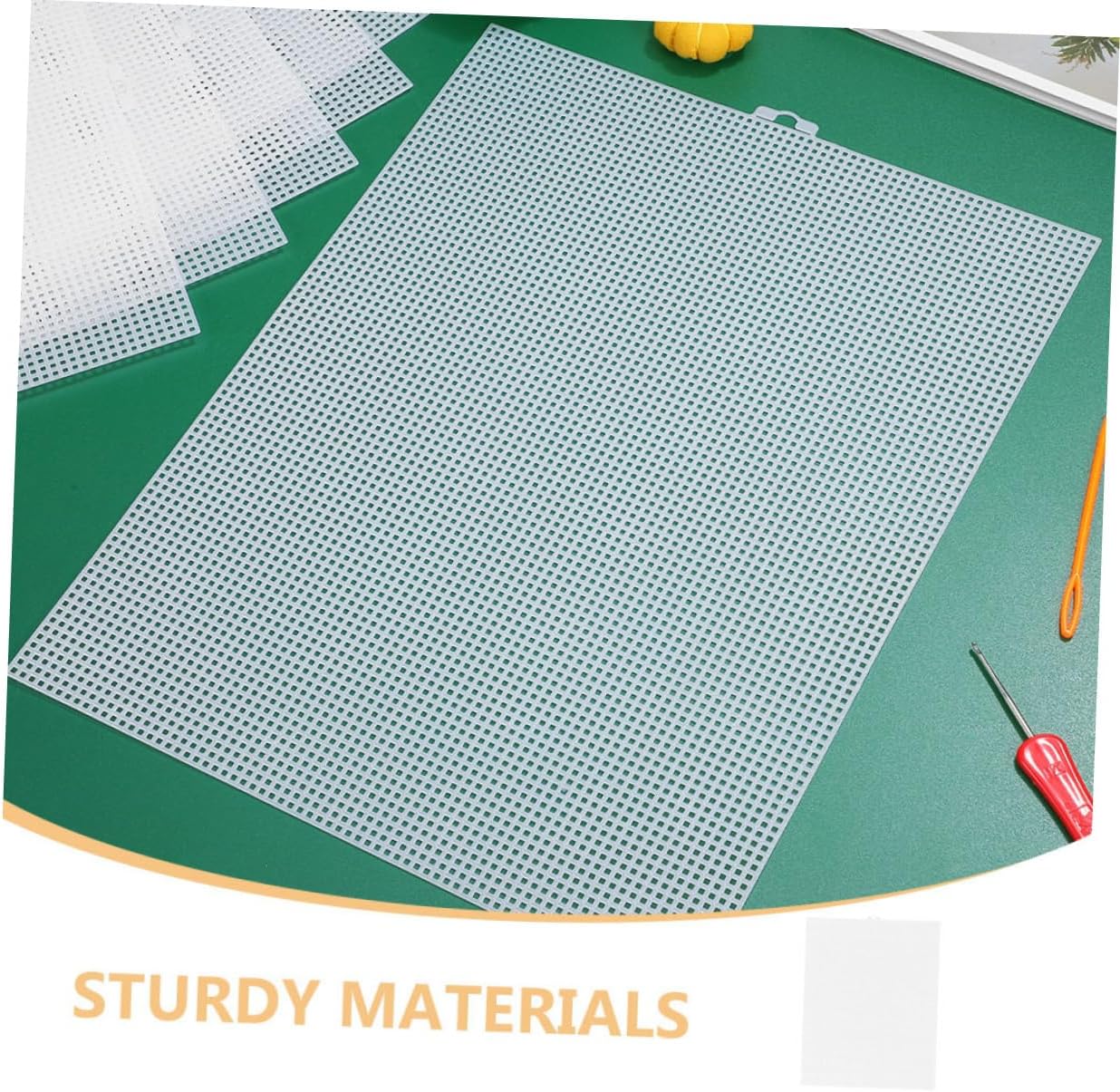Operitacx 5pcs Plastic Mesh Canvas Sheets for Embroidery Knitting and Crochet Projects