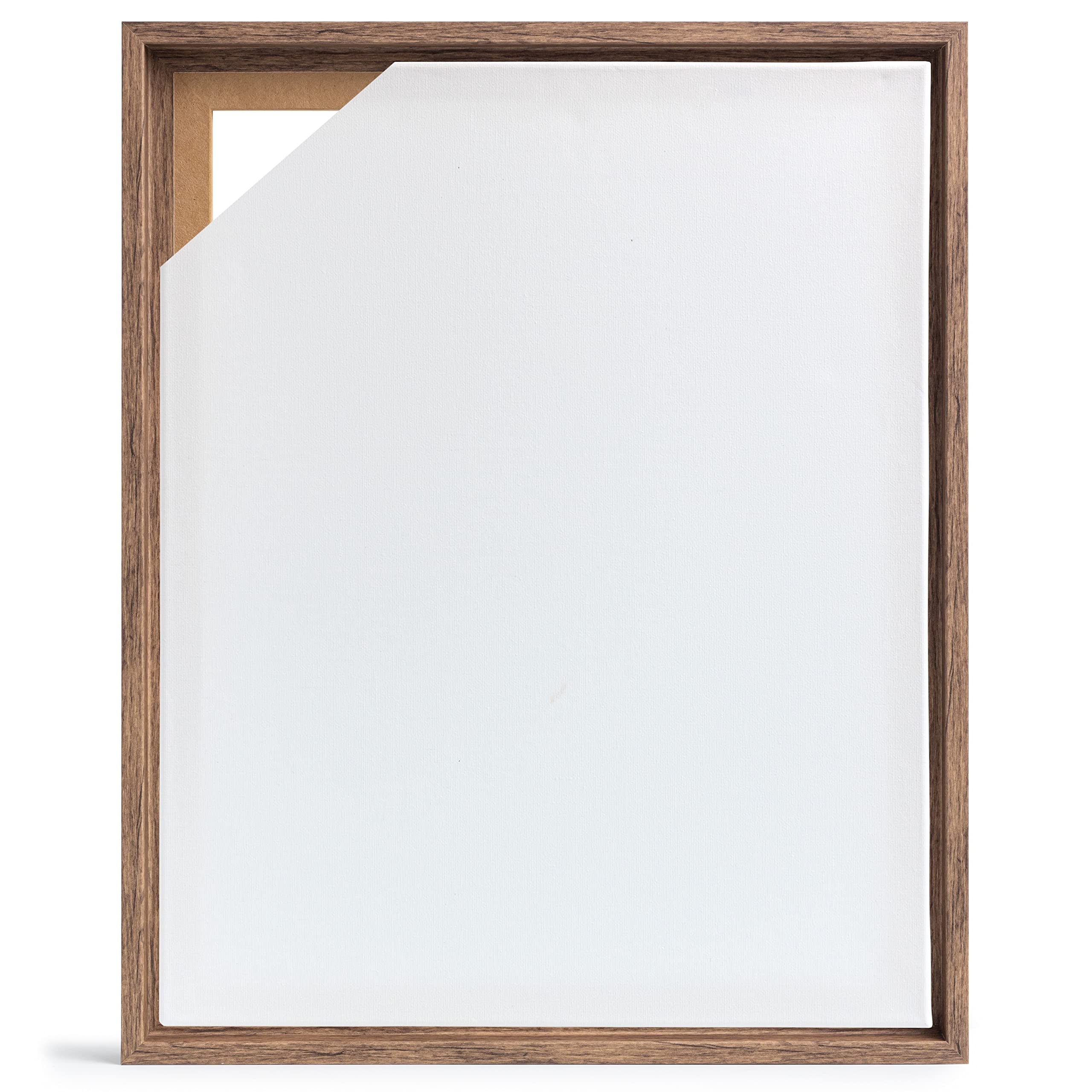 Cornice portafoto vuota per tela, su telaio, formato 80 x 120 cm, effetto legno di mela