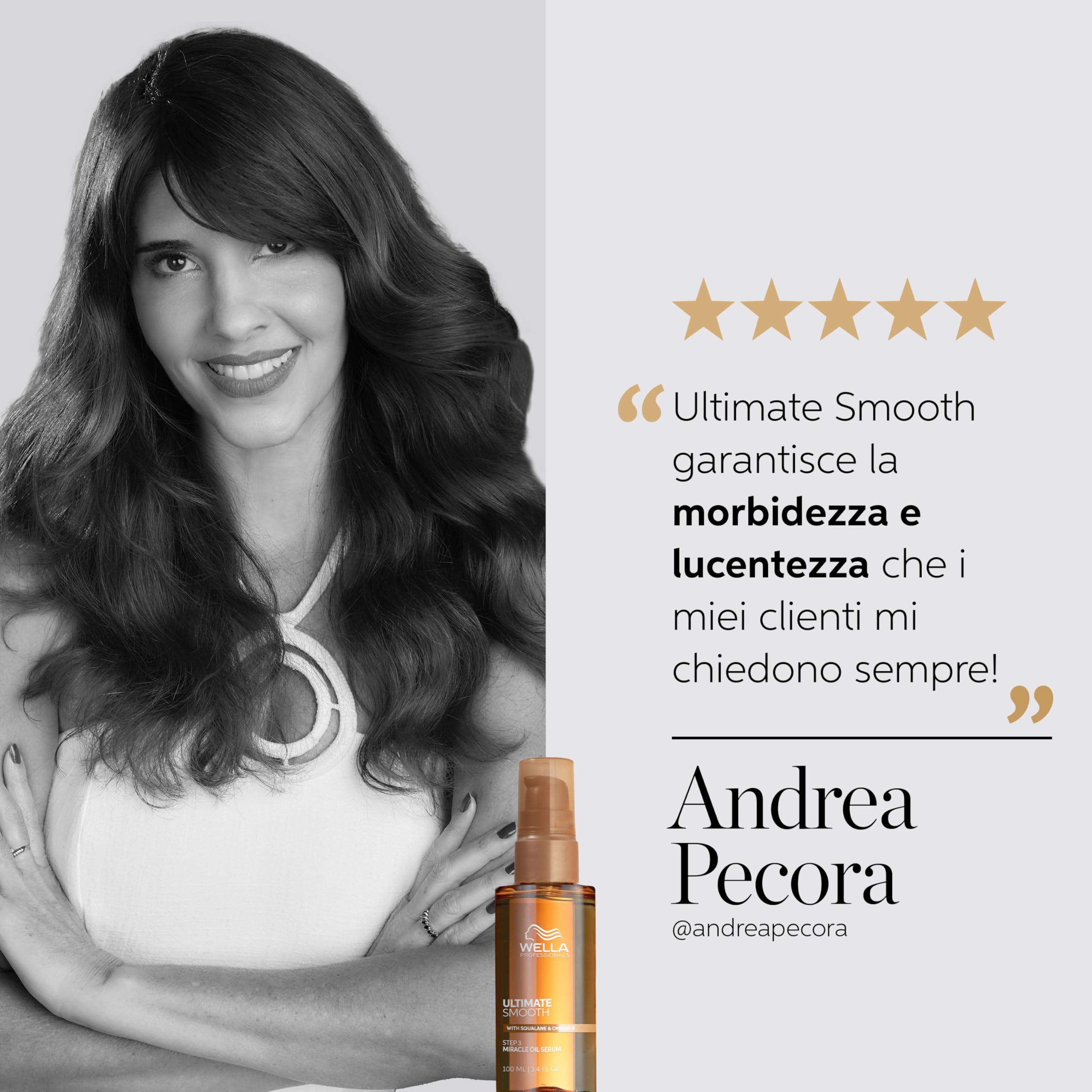 Wella Professionals Ultimate Smooth Maschera Capelli Ristrutturante - Hair Mask con Squalano e Omega 9 - Per Capelli Secchi, Opachi e Crespi (150ml)
