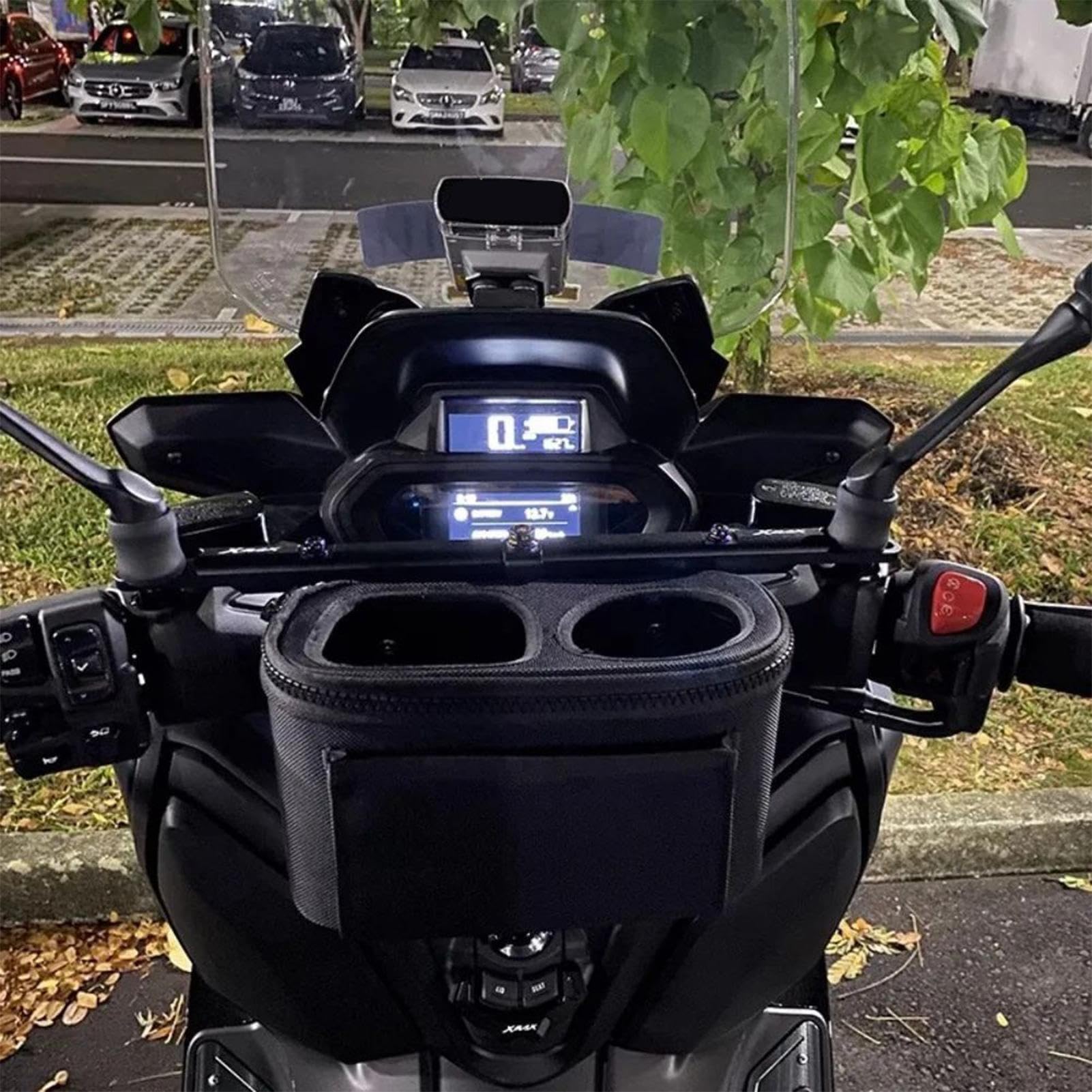 Portabicchieri Per Moto Impermeabile Multifunzione | Borsa Portabicchieri Anteriore per Moto Per Turismo Crociera Lunga Distanza Spostamenti Urbani Motociclisti Uomini
