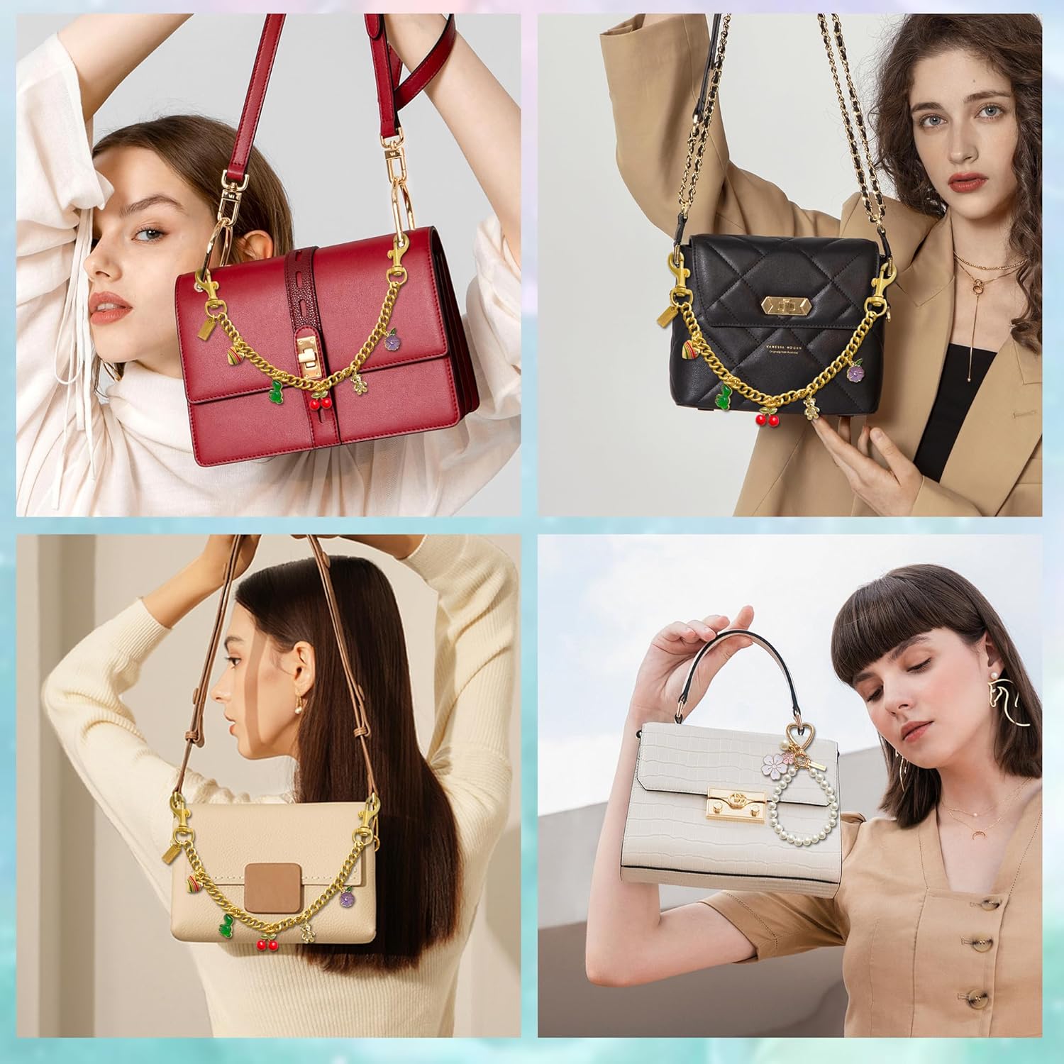 Bag Charms Purse Extender Chain, Elegant Gold Purse Charms for Women - Image 4