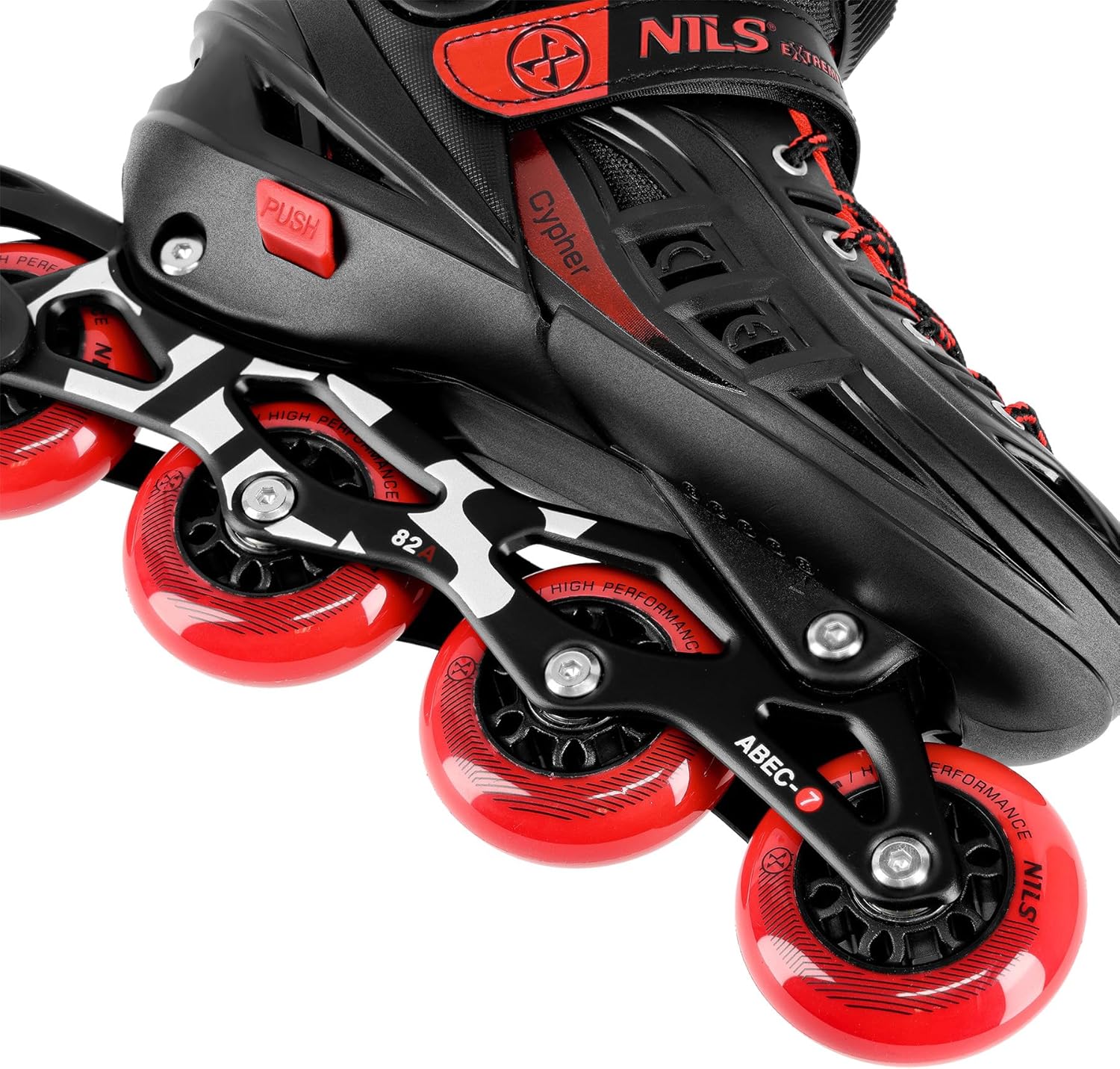 Nils Extreme Cypher NA18811A Inline Skates Black/Red Size 34-38