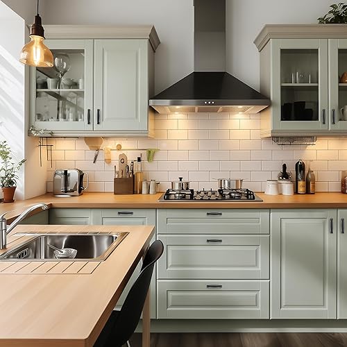 Ravinte Paquete de 5 manijas de gabinete de cocina de 3 pulgadas, tiradores negros mate, tiradores de cajones negros para cajones de cocina,