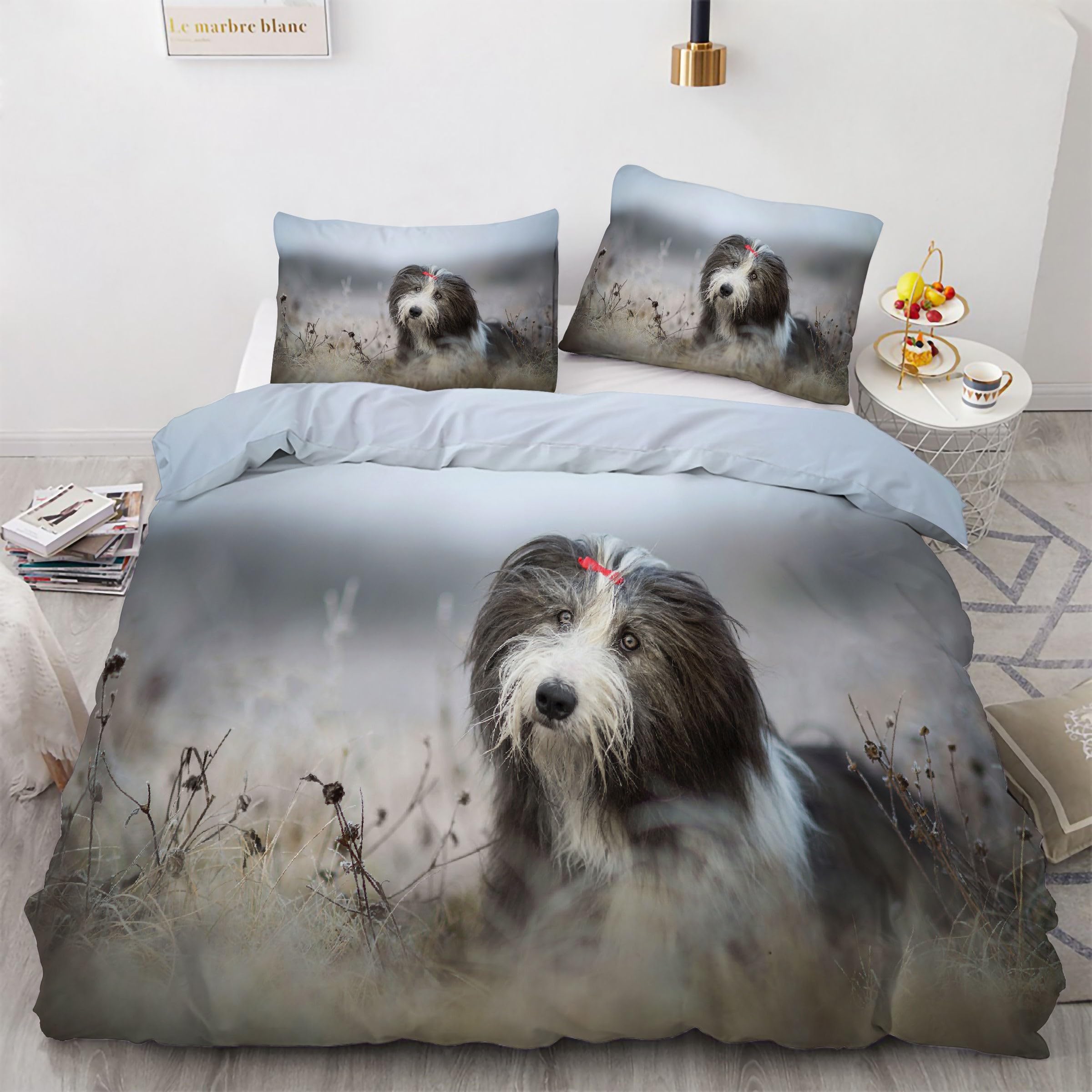 Parure de lit Shih Tzu 240 x 260 en microfibre pour un couchage infroissable et ultra doux