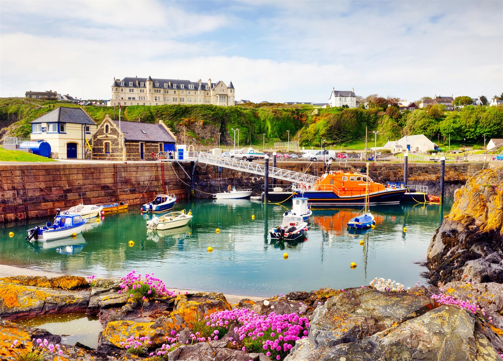 Portpatrick Harbour Jigsaw Puzzles for Adults 1000 Jigsaws Colourful Boats 1000 Piece Jigsaw Puzzles for Adults