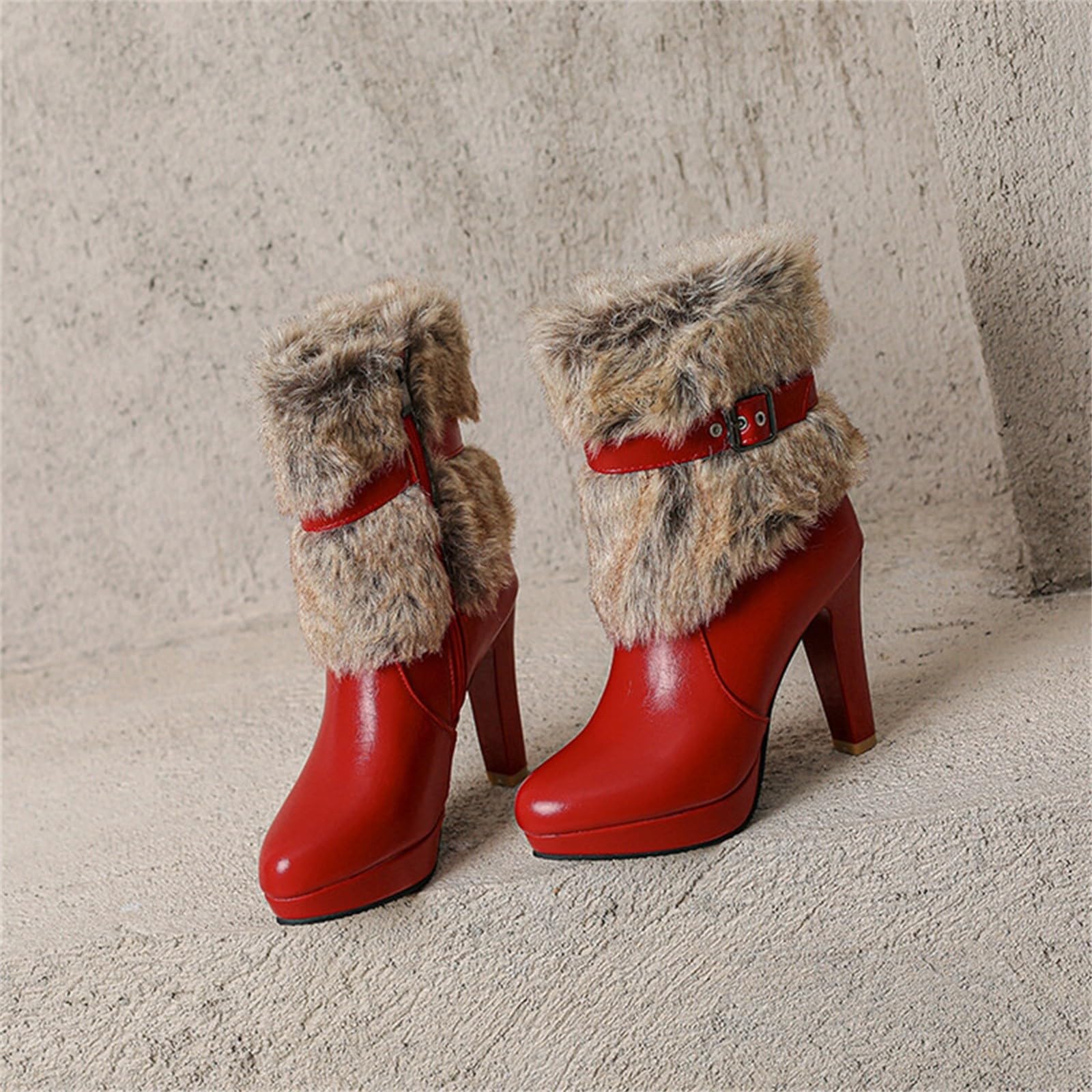 Botas cuissardas mujer negras tacón alto Heeled Female Short Autumn