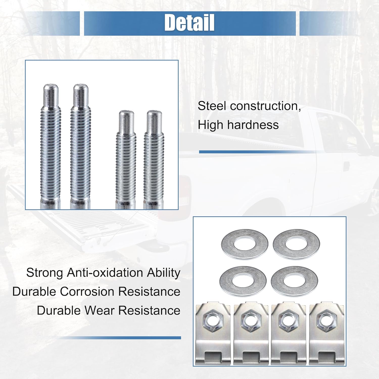 X AUTOHAUX トラック荷台取り付け金具キット マウントボルトリテーナークリップ付き フォード レンジャー1983-2011