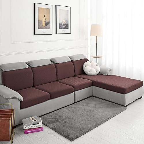 Miniatura 6 de CZL Fundas de sofá modular, funda de sofá en forma de L, 100% impermeable, con banda elástica, funda de sofá mágica para sofá modular (solo asiento
