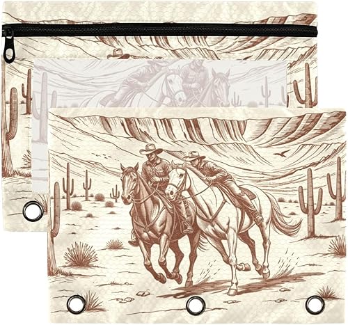 Miniatura 19 de Kcldeci Estuche para lápices para carpeta de 3 anillas, lindo y feliz juego de corgi galés de dibujos animados, paquete de 2 bolsas para lápices