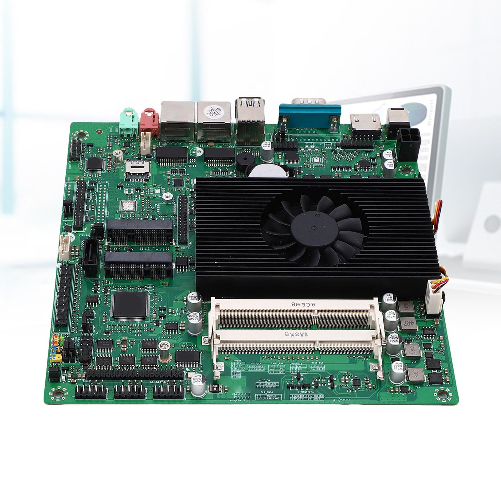 Placa Base NAS Industrial, Procesador Celeron I5 5200U de 4 Núcleos y 4 Hilos hasta 3, GHz, Gráficos UHD de caché de 6 M, con 6 MSATA3.0 para Almacenamiento NAS de Servidor