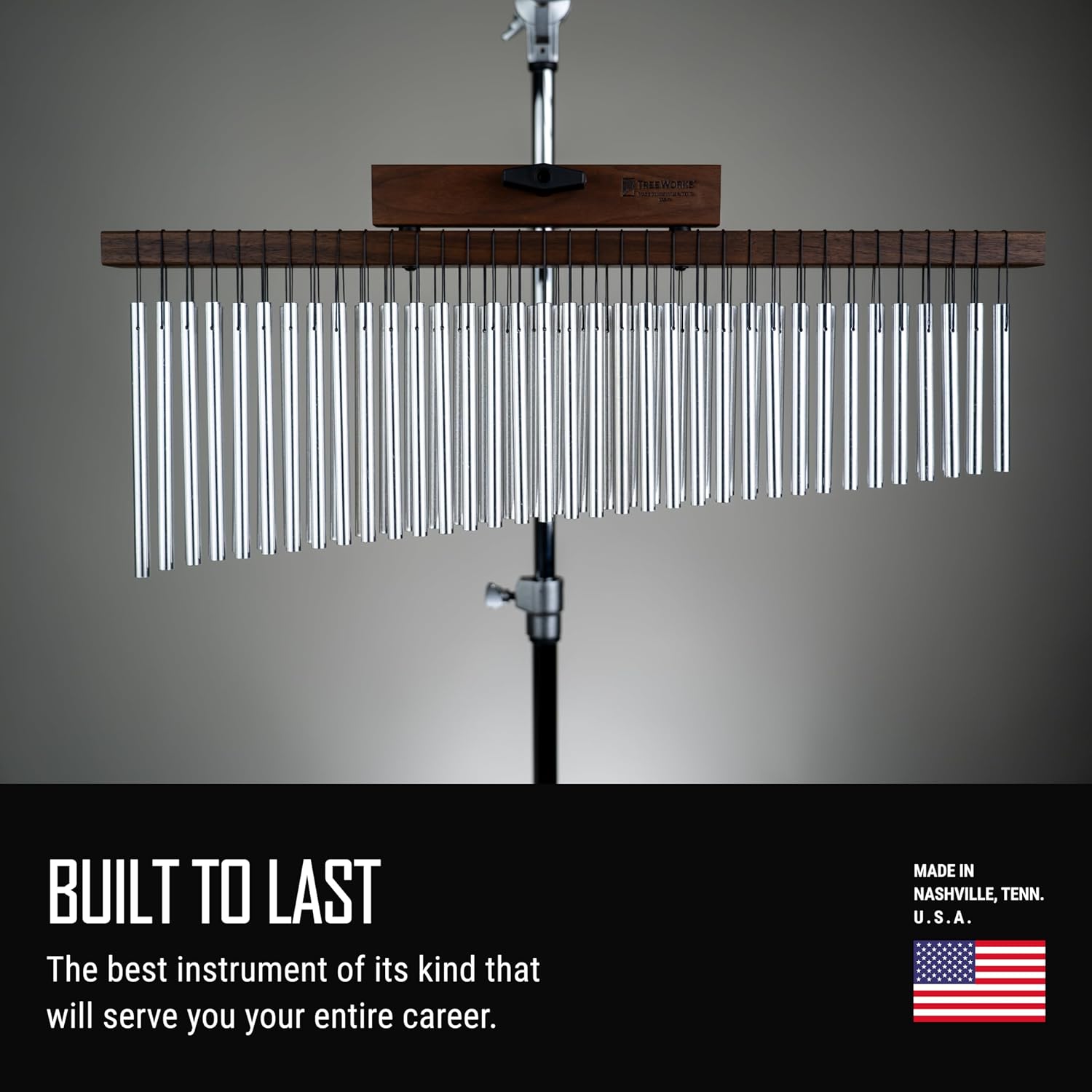 TreeWorks Chimes TRE35db Made in USA Large Double Row Bar Chime (VIDEO)