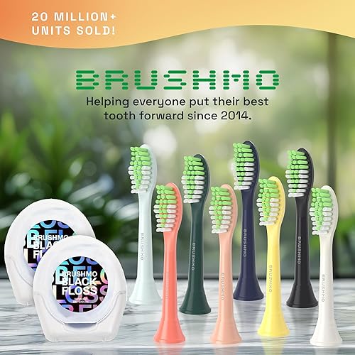Miniatura 10 de Brushmo Cabezales de cepillo de dientes de repuesto compatibles con Philips Sonicare One Toothbrush, para HY120006 Shadow Black BH102206 Cabezal de