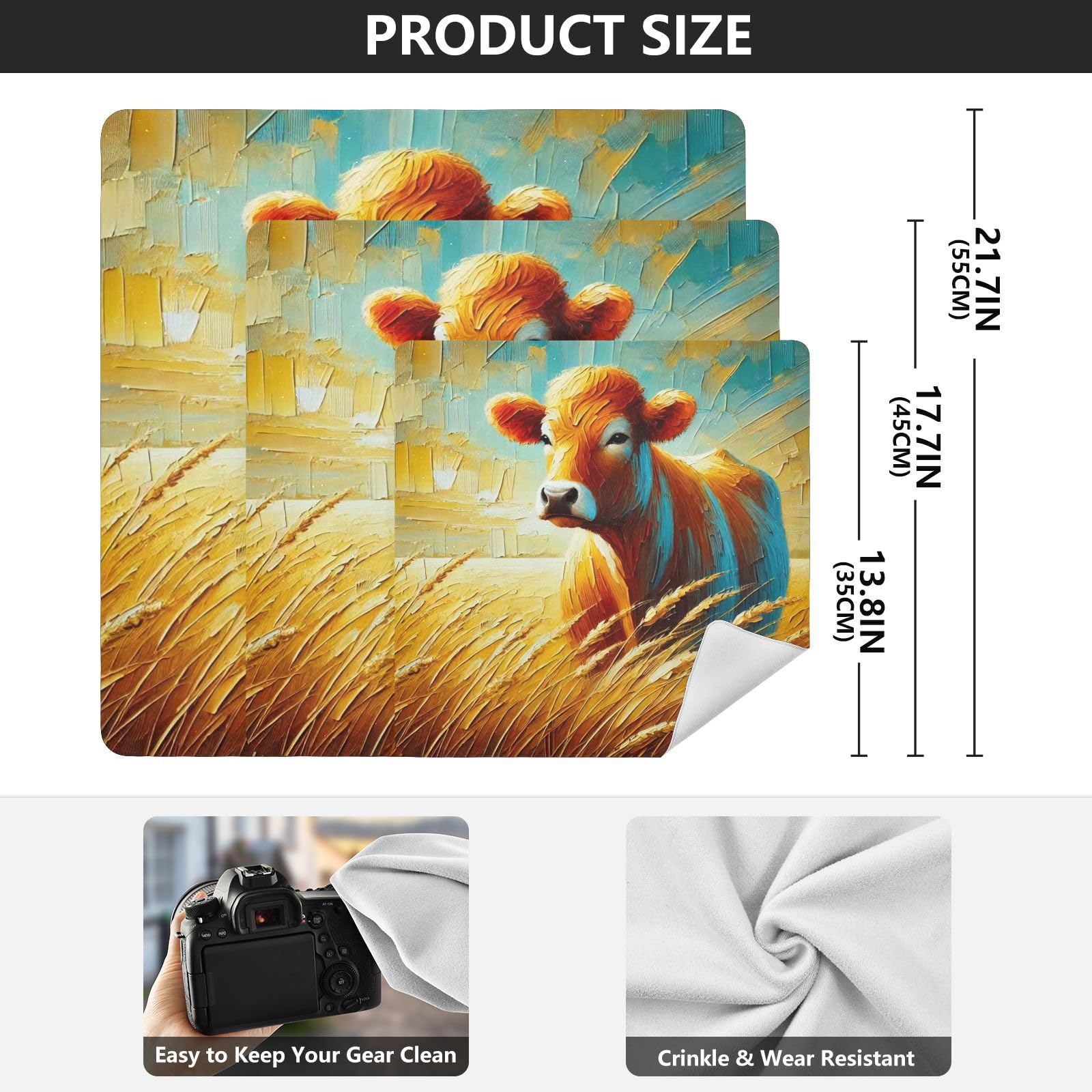 Joko Ivery Golden Cow Wheat Field Yellow Self-adhesive Cloth 17.7