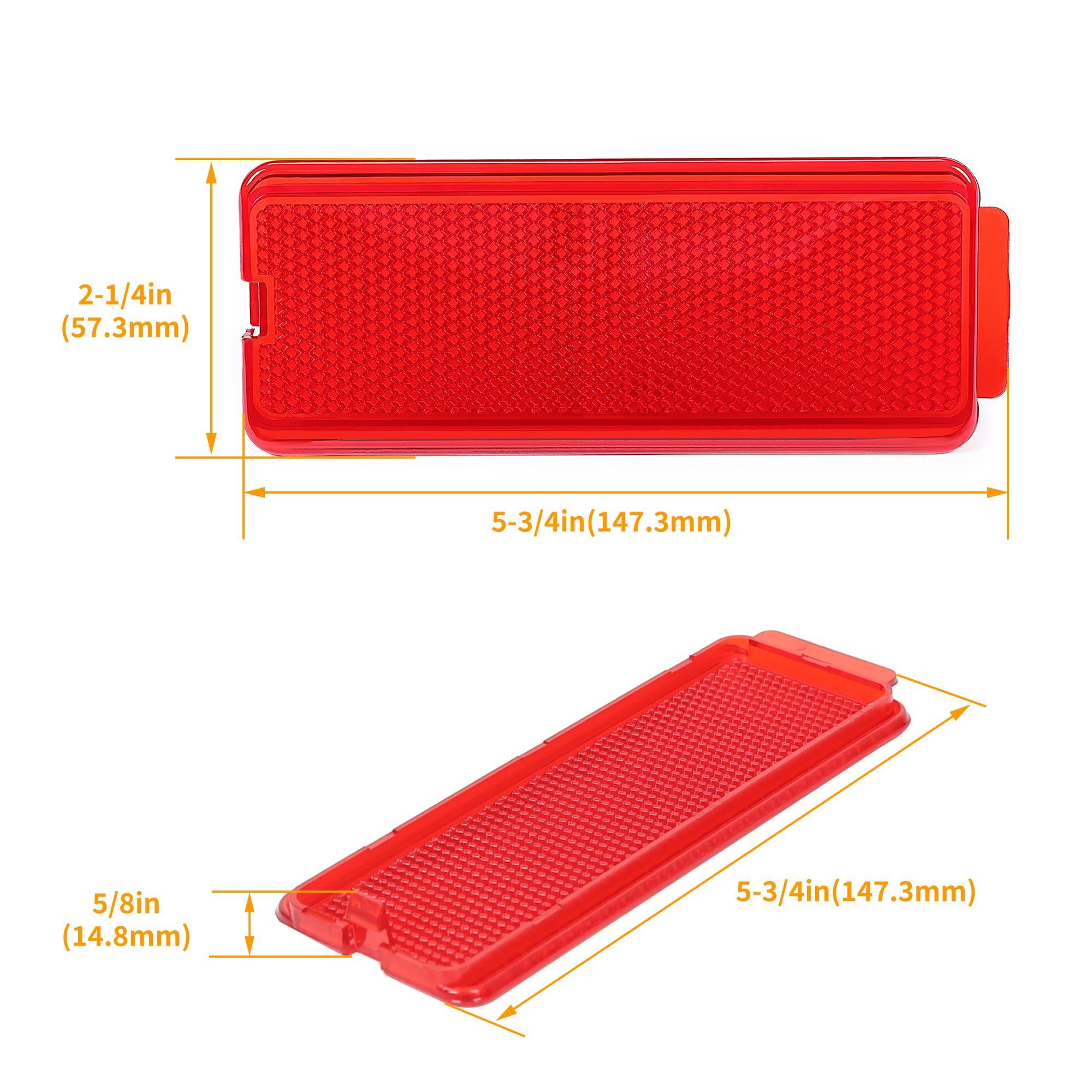 KUAFU Door Reflector Compatible with Ford 1999-2007 F250 F350 F450 F550 2000-2005 Excursion Front Rear Replacement for F81Z2523820AA F81Z-2523820-AA