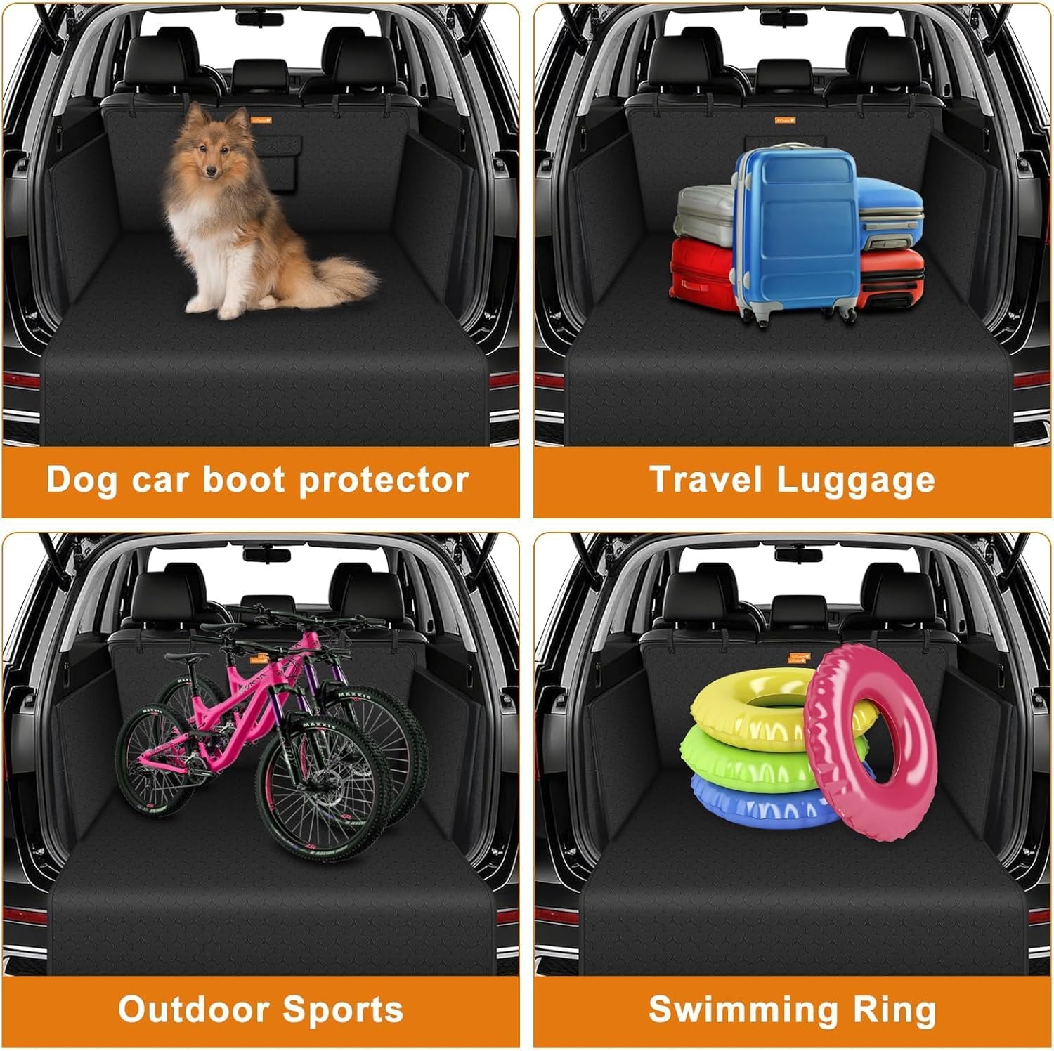 Auto Impermeabile AntiGraffio per BMW X5 G05 2018-2023, Tappetino Protezione Bagagliaio Bagagliaio Tasche Antiscivolo Lavabile Trasporto Cani Bagagli Attrezzature Auto