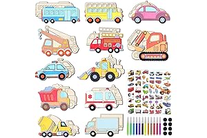 Wooden Car Painting Kit for Kids: Educational Creativity and Fun