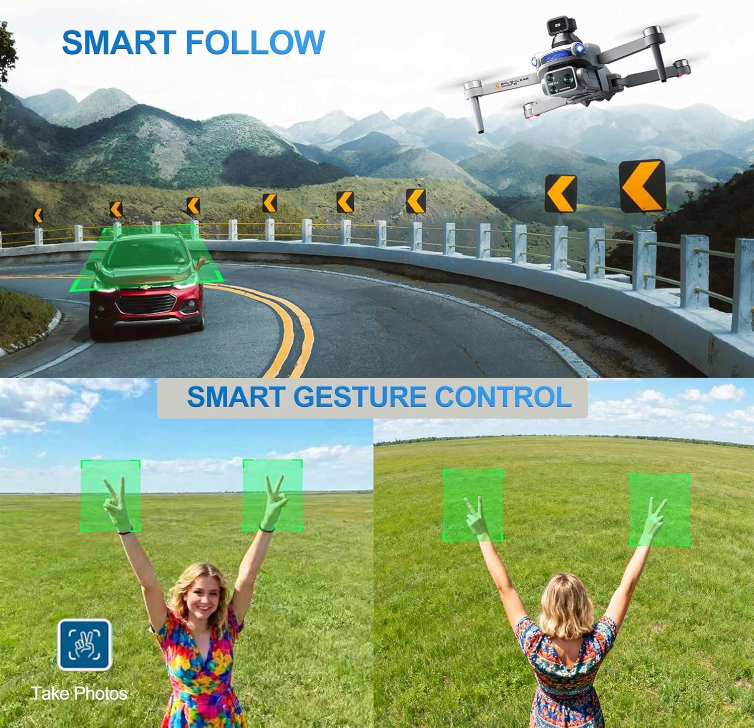 S119 4K Drone with Camera for Adults, GPS Auto Return, Obstacle Avoidance, Brushless Motor, 5G Screen Remote, 3 Batteries 75 Min Flight, Dual Camera 120° Wide-Angle, 2000M Range, 120M Altitude FPV Quadcopter (Gray)