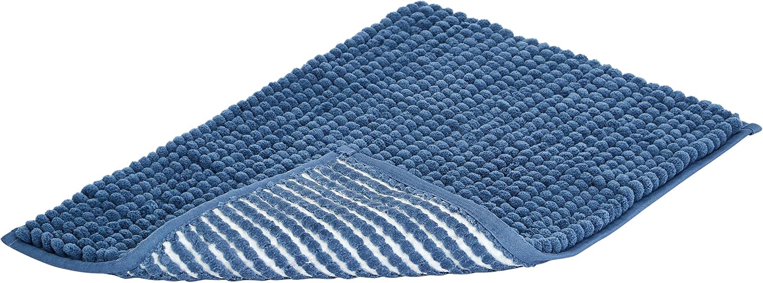 Amazon Basics Chenille Bath Mat - Small, Blue