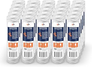 Aquaboon 5 Micron 10" x 2.5" String Wound Sediment Water Filter Cartridge | Universal Replacement for Any 10 inch RO Unit | Compatible with WP-5, AP110, CFS110, P5, WFPFC4002, WP-5, CW-MF, 25-Pack