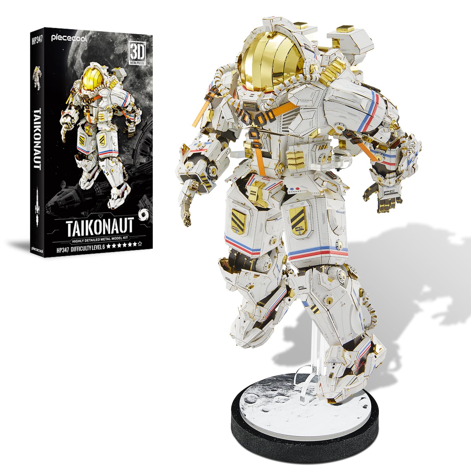 Piececool 3D Metal Puzzles for Adults, Astronauts Space Suit Model Kit, Spacesuit Premium Metal Model Building Kits DIY Assemble Crafts Desk Decor