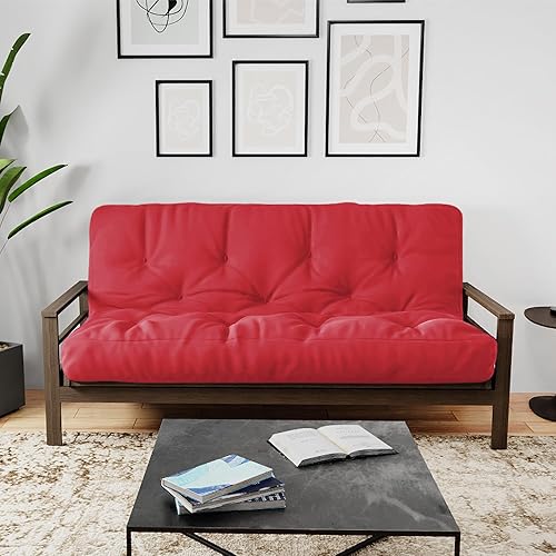 Miniatura 30 de Nuevo reemplazo del colchón del futón con cubierta lisa, bobina con bolsillos, espuma viscoelástica/resortes internos, Algodón, Marino Azul