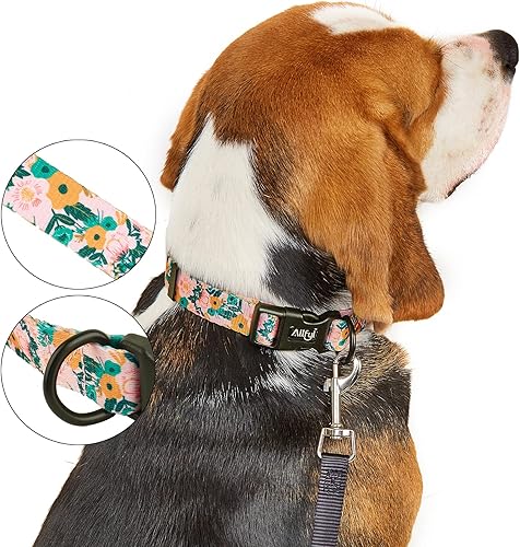 Miniatura 6 de Collar de perro para perros pequeños, collares florales para perros con hebilla de seguridad de liberación rápida, suave y cómodo, lindo collar para