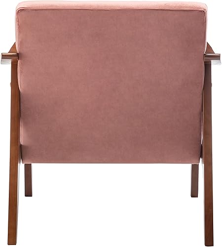 Miniatura 7 de Silla decorativa con tapicería de terciopelo y marco de madera maciza, muebles de sala de estar clásicos de mediados de siglo para asientos