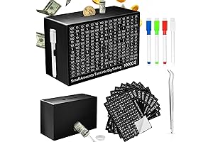 Wooden Money Vault with Counter - Cash Box 10000