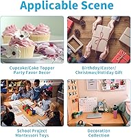 Vista 15 de Mini figuras de animales de safari, 12 piezas de plástico pequeño bosque selva, zoológico, figuras de animales, adornos para tartas, recuerdos