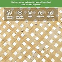 Vista 2 de Cabilock Canastas de bambú para tejer, cesta de frutas y verduras, colador de bambú, plato tradicional chino (8.6 x 0.5 pulgadas)
