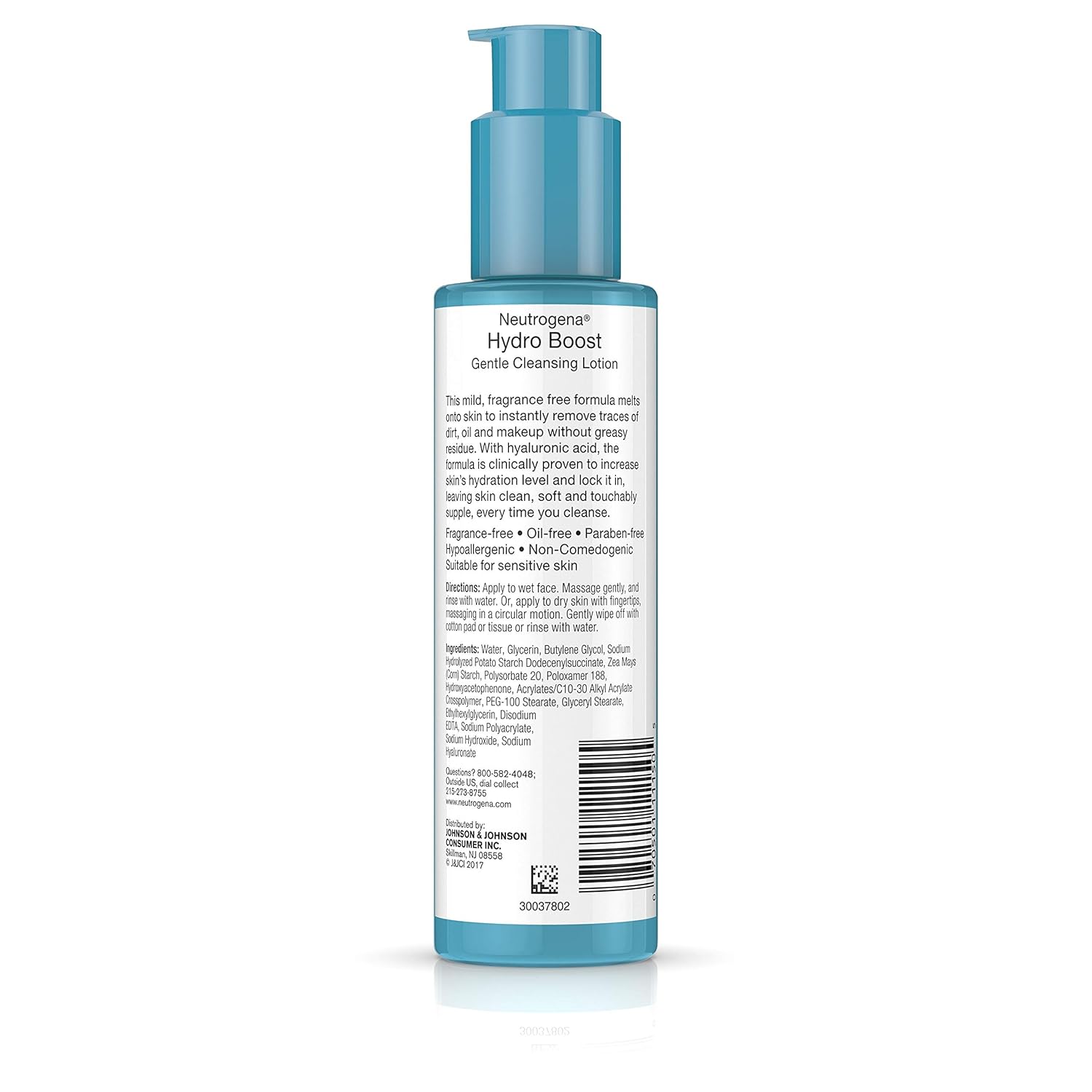 Neutrogena Hydro Boost Gentle Cleansing Lotion 5 Ounce Fragrance-Free (147ml)