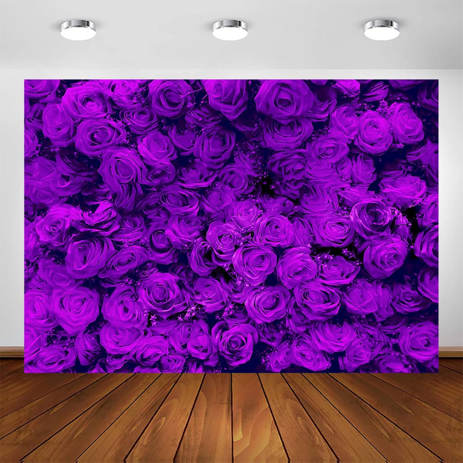Avezano Purple Rose Backdrop Floral Wall Wedding Birthday