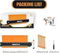 Vista 2 de dodowin Medidor de contorno con cerradura, regalos para él, hombres, cumpleaños, papá, marido, herramienta de contorno de forma de súper calibre